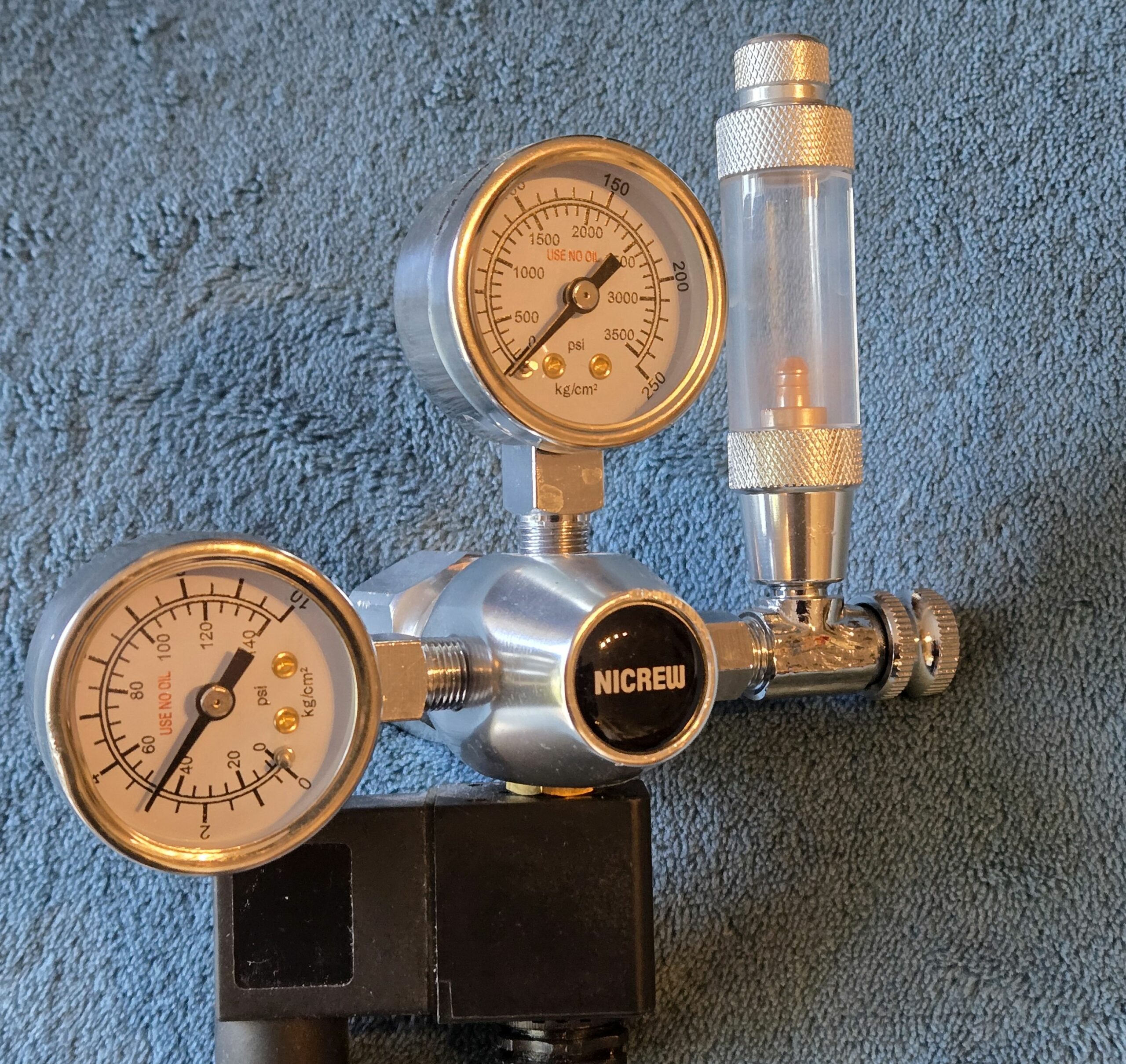 Électrovanne manomètre CO2 pour aquarium ou terrarium