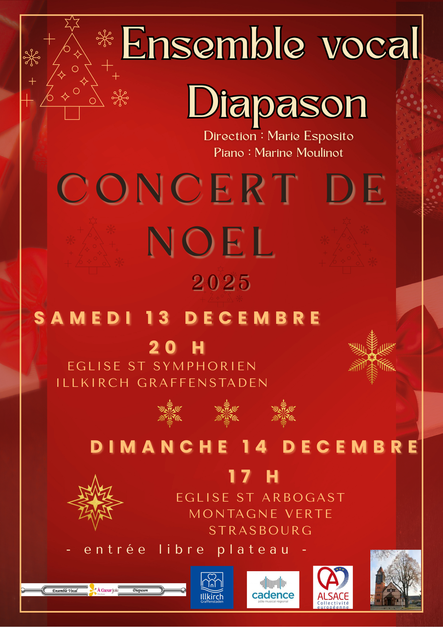 Concert de Noël de l&rsquo;ensemble vocal Diapason les 13 et 14 Décembre 2025