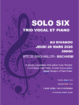 Concert SOLO SIX – trio vocal avec piano – au DIVANOO rte de Bischwiller à BISCHHEIM jeudi 26 mars 20h