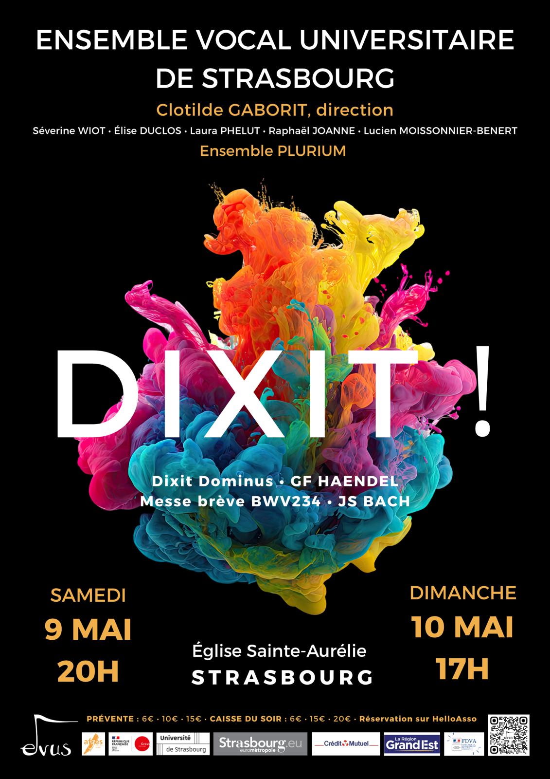 Concert 9 et 10 mai Strasbourg – HAENDEL et BACH – Chorale EVUS et orchestre Plurium