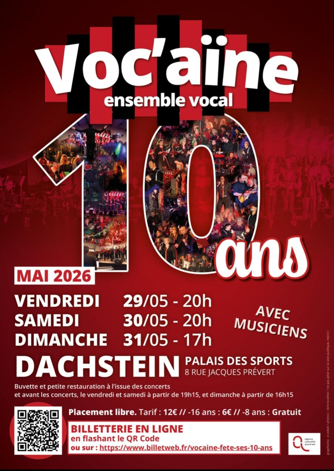 Concerts des 10 ans de la chorale Voc&rsquo;aîne