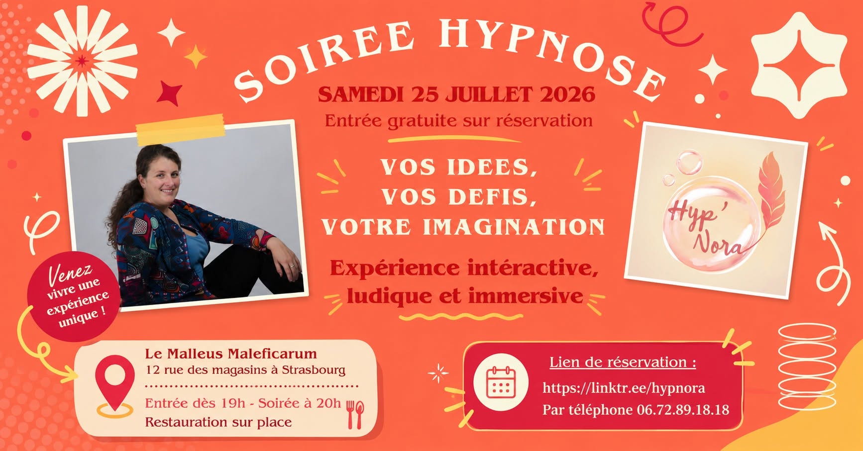 Soirée Hypnose – Vos idées, vos défis, votre imagination