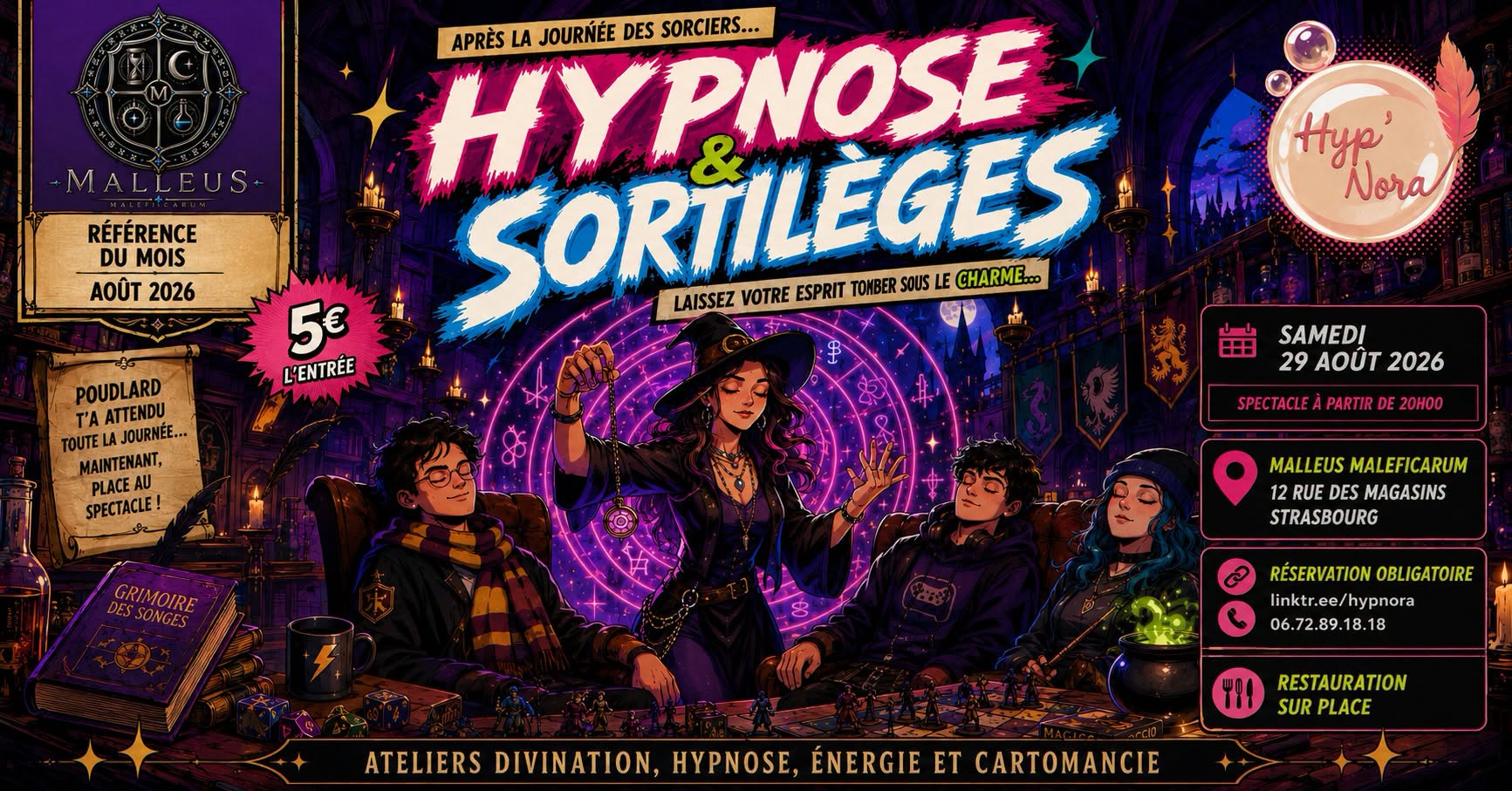 ✨🪄 Hypnose & Sortilèges : une soirée où la magie prend vie ! 🪄✨